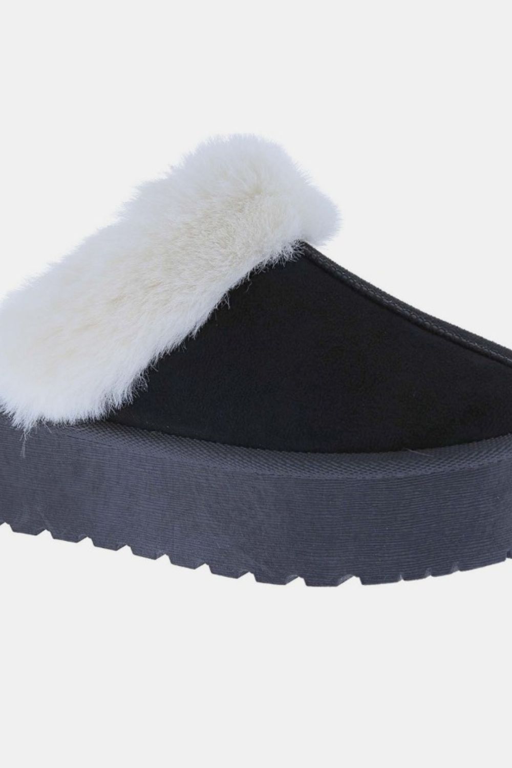 Weeboo Thick Bottom Fur Trim Snow Slippers - Bella Blue Styles