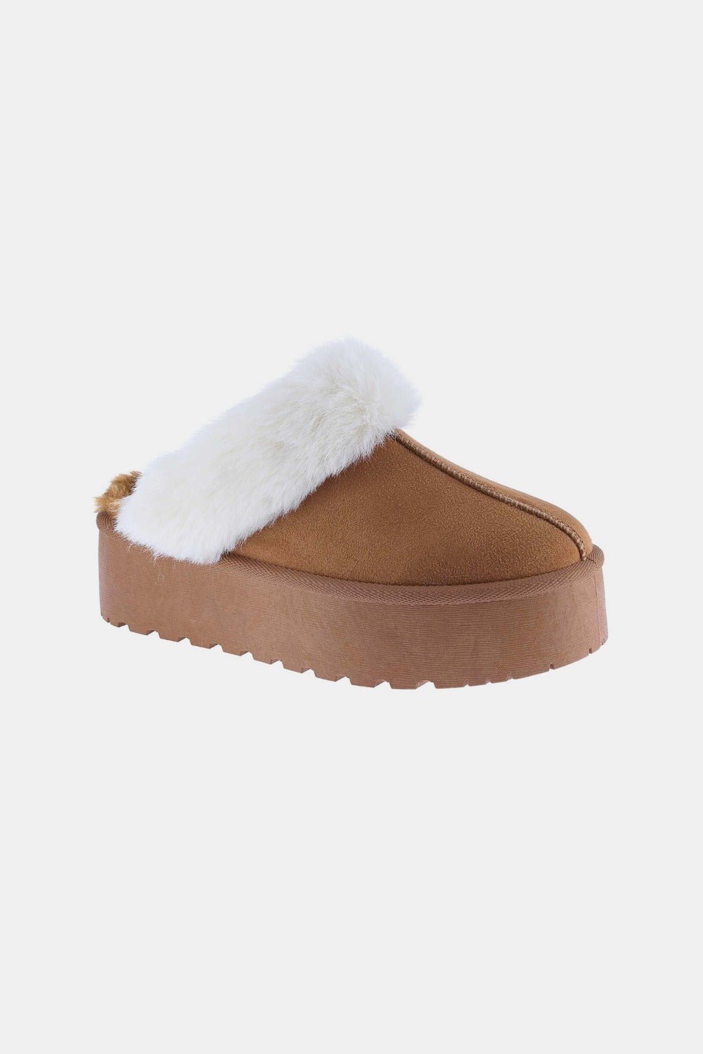 Weeboo Thick Bottom Fur Trim Snow Slippers - Bella Blue Styles