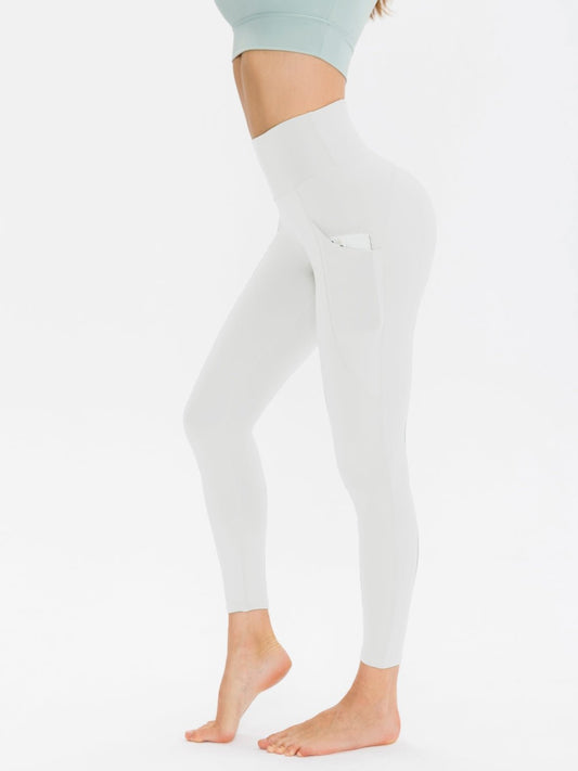 Wide Waistband Sports Leggings - Bella Blue Styles