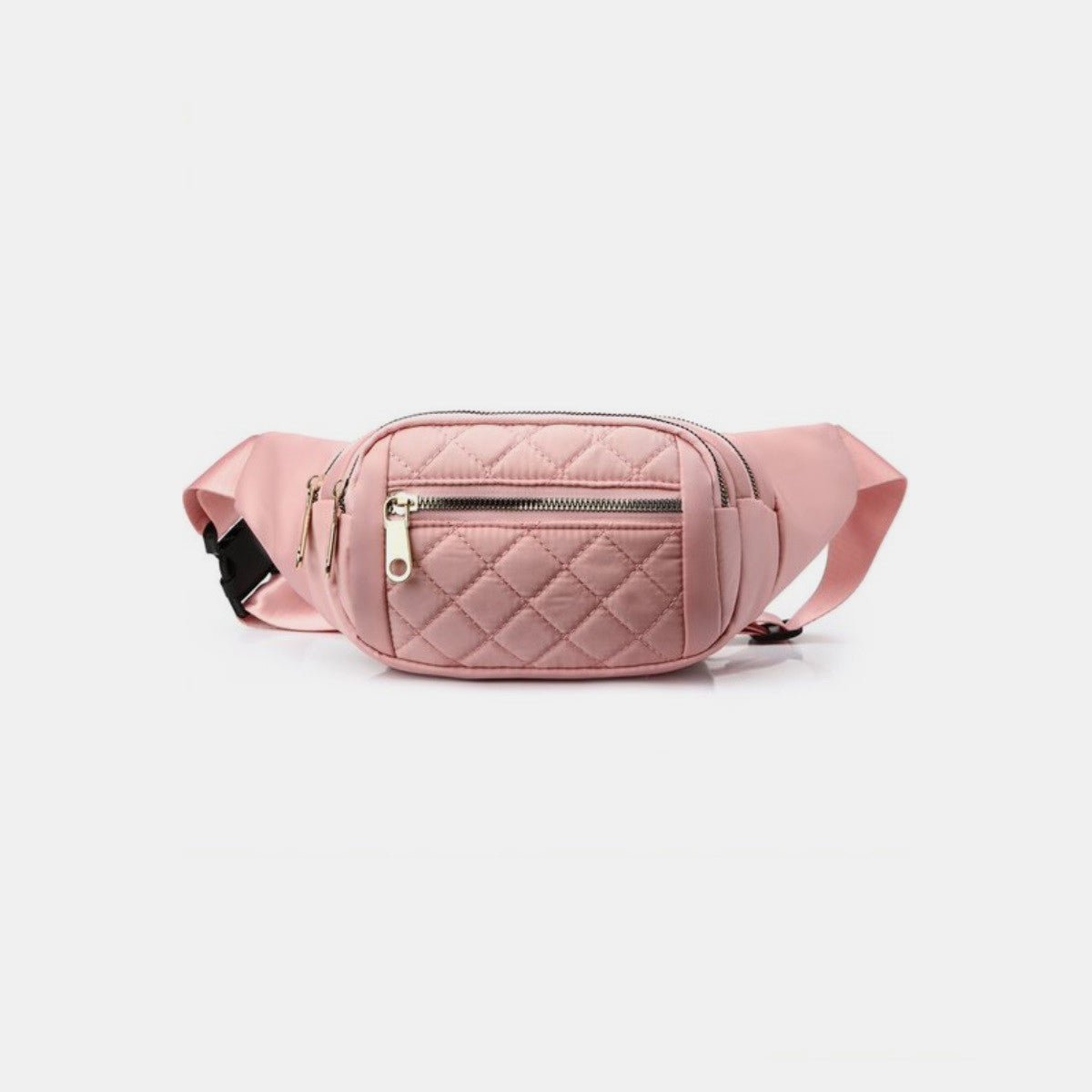 Zenana Quilted Multi Pocket Waist Belt Bag - Bella Blue Styles