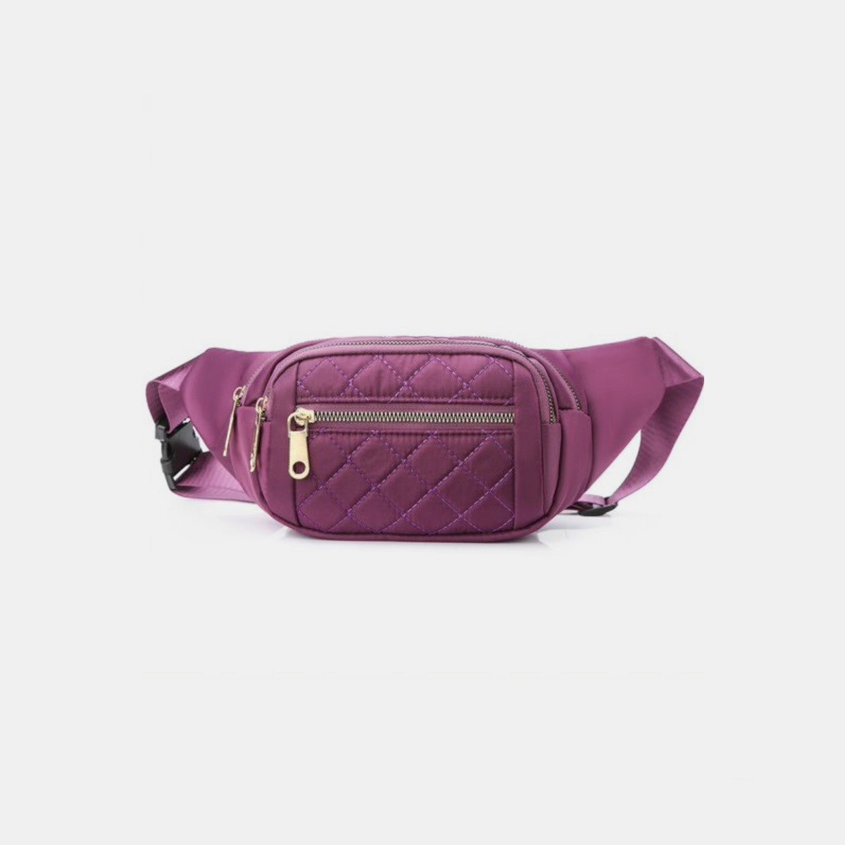 Zenana Quilted Multi Pocket Waist Belt Bag - Bella Blue Styles